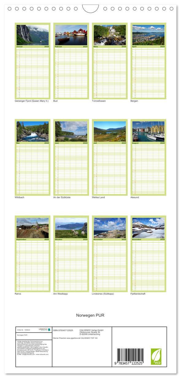 Bild: 9783457122525 | Familienplaner 2025 - Norwegen PUR mit 5 Spalten (Wandkalender, 21...