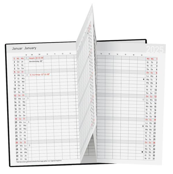 Bild: 9783731878971 | Taschenkalender Saturn Leporello Einlage 2025 | Verlag Korsch | 30 S.