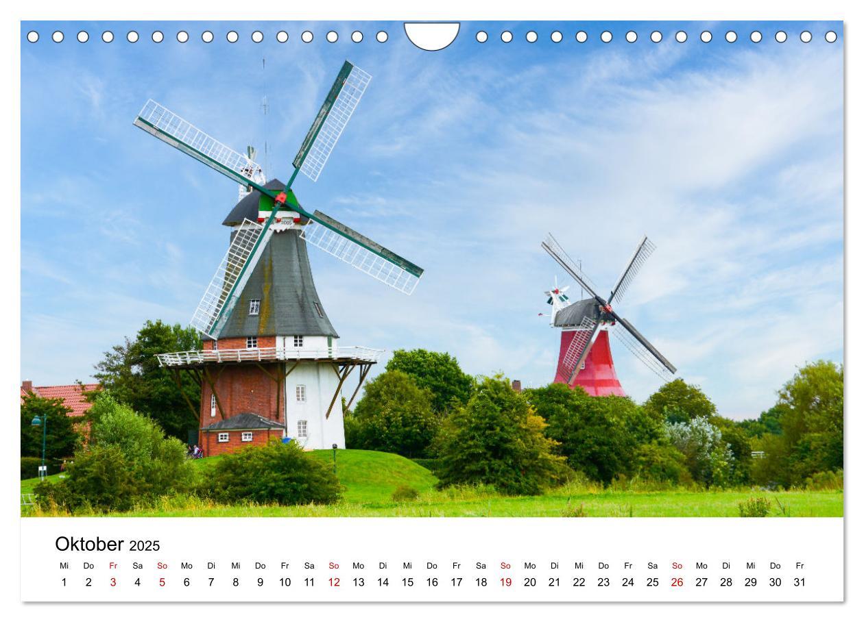 Bild: 9783435152940 | Ostfriesische Mühlenlandschaft (Wandkalender 2025 DIN A4 quer),...