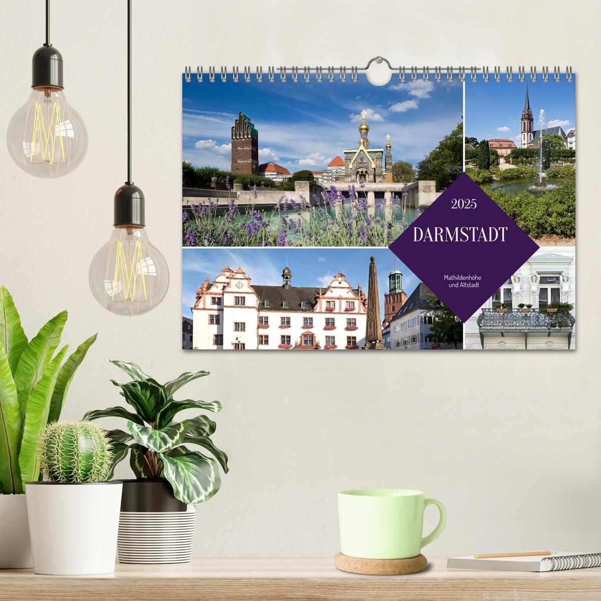 Bild: 9783383951817 | Darmstadt - Mathildenhöhe und Altstadt (Wandkalender 2025 DIN A4...