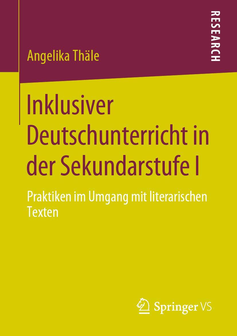 Cover: 9783658298913 | Inklusiver Deutschunterricht in der Sekundarstufe I | Angelika Thäle