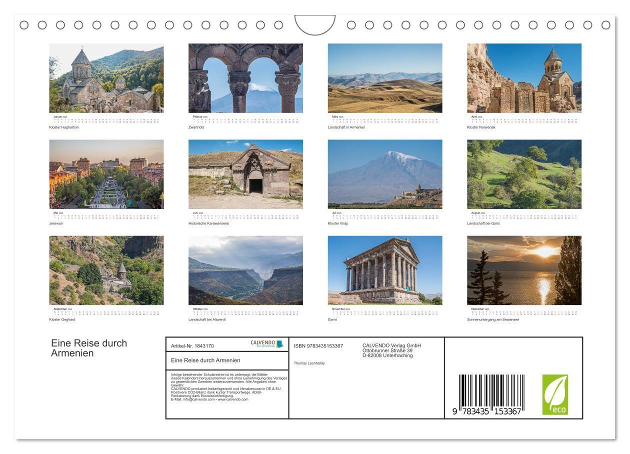 Bild: 9783435153367 | Eine Reise durch Armenien (Wandkalender 2025 DIN A4 quer), CALVENDO...