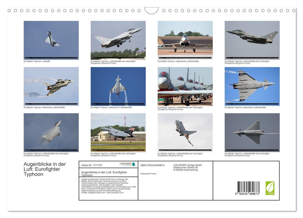 Bild: 9783435469673 | Augenblicke in der Luft: Eurofighter Typhoon (Wandkalender 2025 DIN...