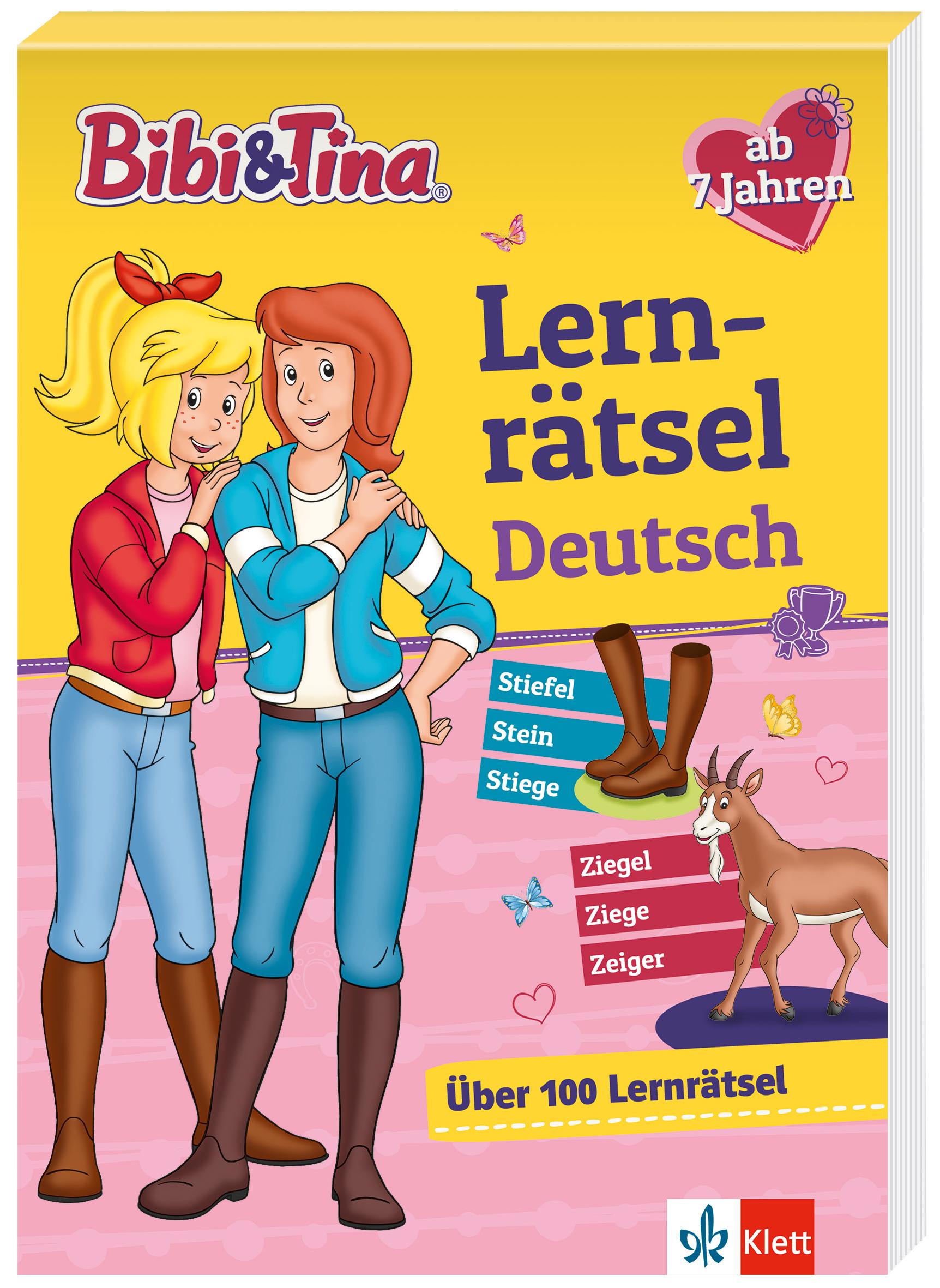 Cover: 9783129498071 | Bibi &amp; Tina: Mein Lernrätsel-Block Deutsch für die 2. Klasse | Buch