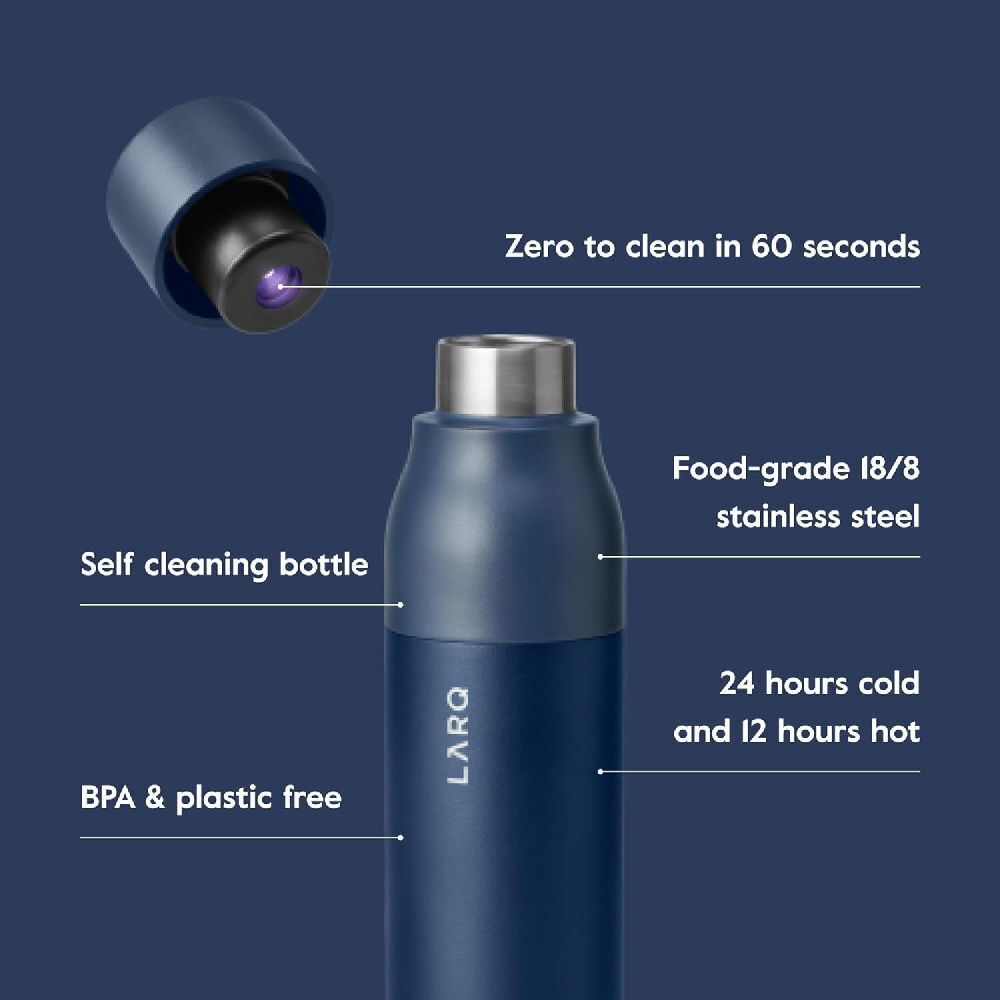 Bild: 1230000028004 | LARQ Bottle Monaco Blue 500 ml | Stück | In Polybag | Deutsch | LARQ