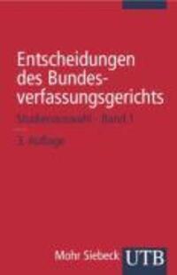 Cover: 9783825217082 | Entscheidungen des Bundesverfassungsgerichts | Studienauswahl - Band 1