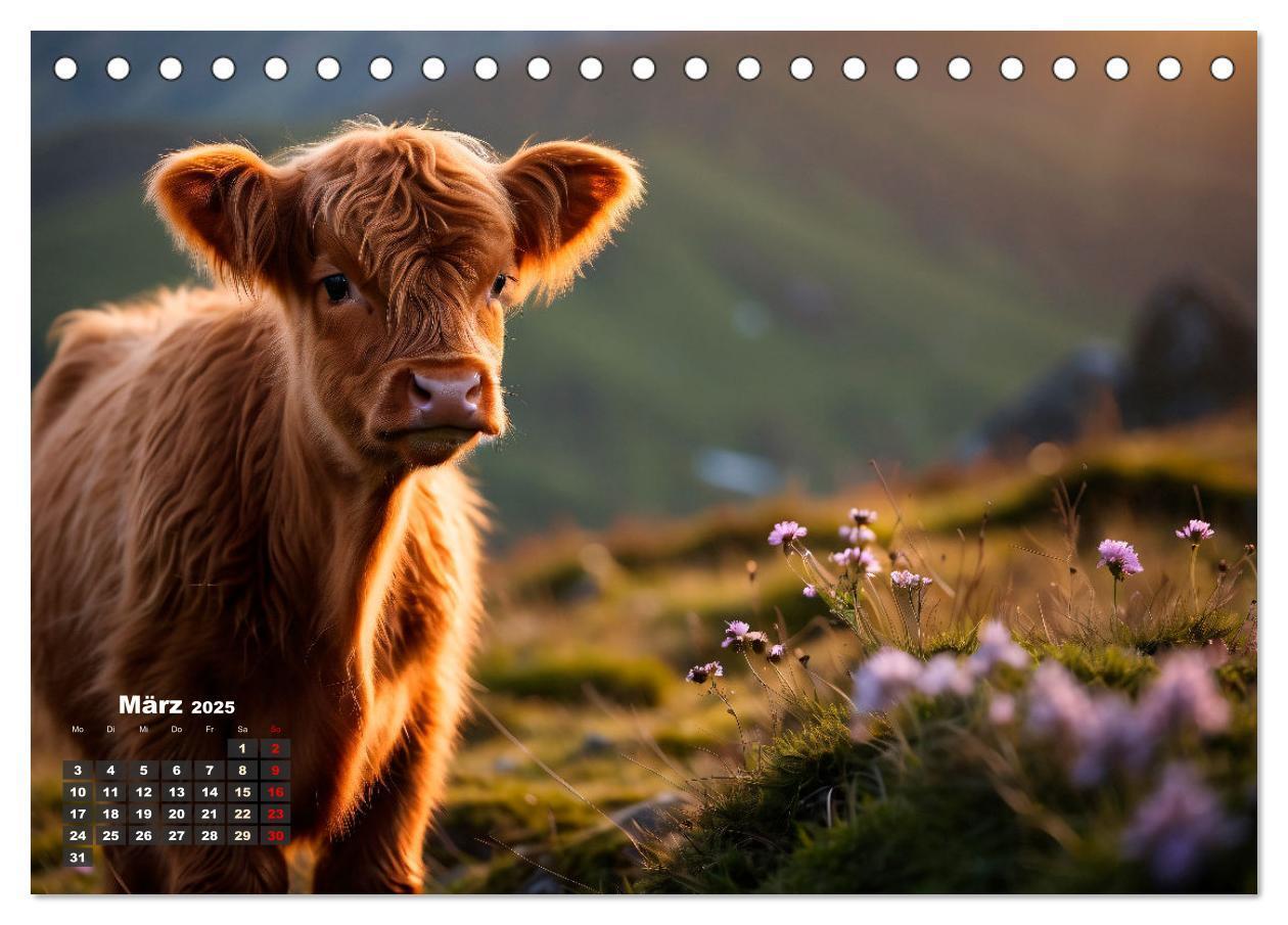 Bild: 9783383841309 | Highland Kühe (Tischkalender 2025 DIN A5 quer), CALVENDO...