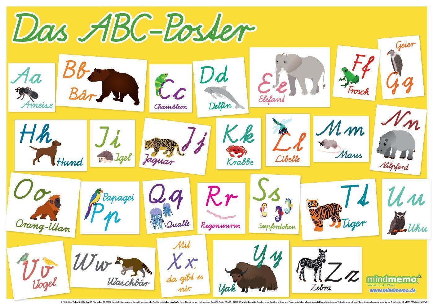 Cover: 9783954130979 | mindmemo Lernposter - Das ABC Poster | Fischer Henry (u. a.) | Poster