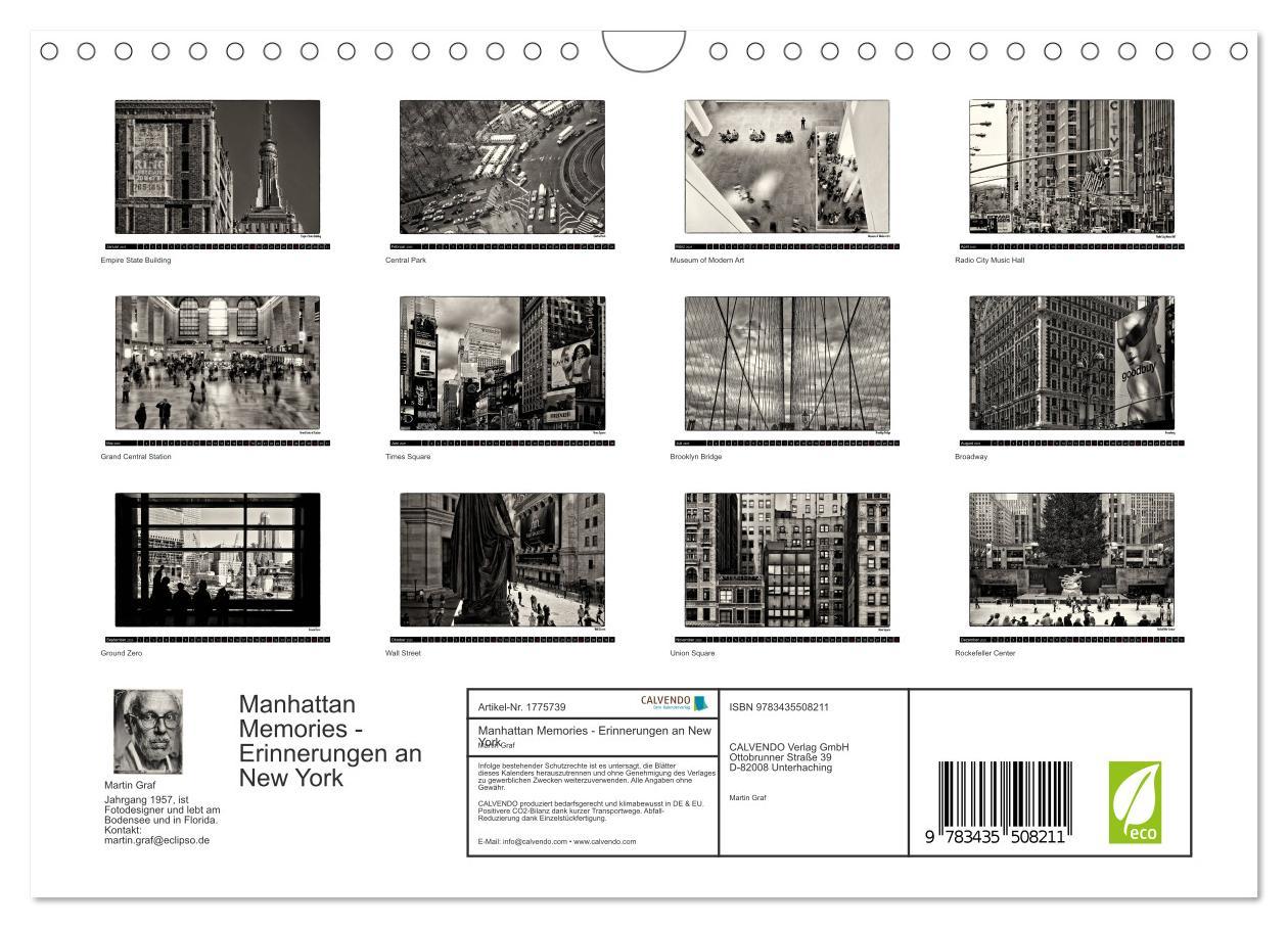 Bild: 9783435508211 | Manhattan Memories - Erinnerungen an New York (Wandkalender 2025...