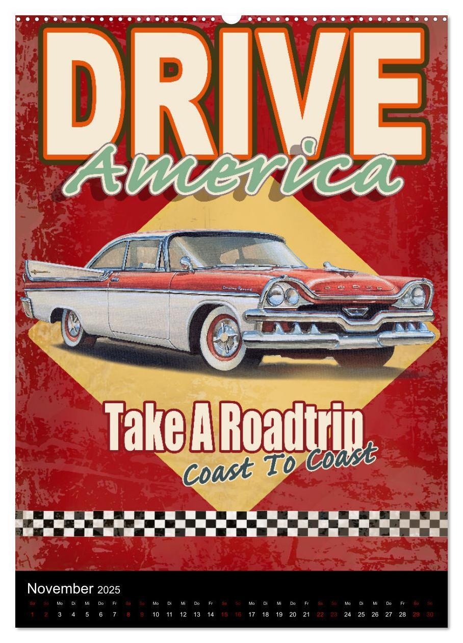 Bild: 9783435899777 | Drive America Plakate (hochwertiger Premium Wandkalender 2025 DIN...