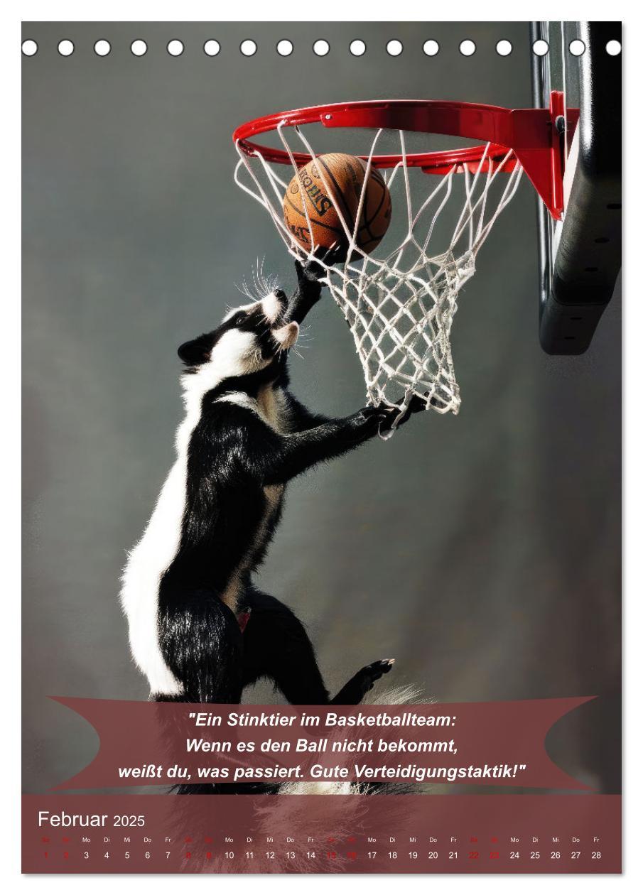 Bild: 9783457167663 | Der tierisch lustige Basketball-Kalender (Tischkalender 2025 DIN A5...