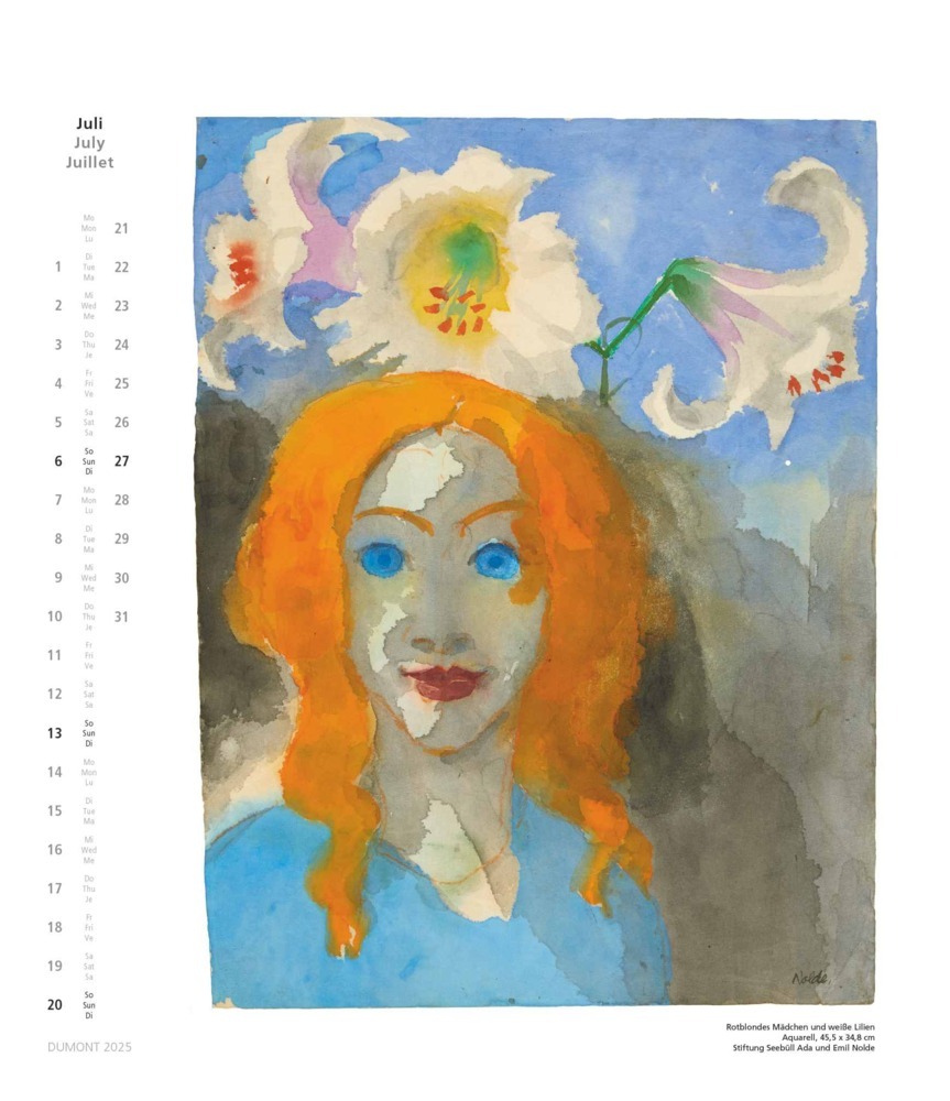 Bild: 4250809652979 | DUMONT - Emil Nolde 2025 Kunstkalender, 34,5x40cm, Wandkalender mit...