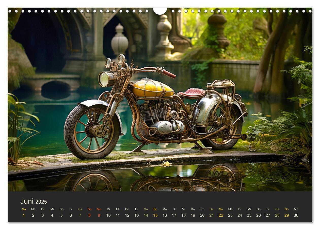 Bild: 9783435014224 | Steampunk Motorräder (Wandkalender 2025 DIN A3 quer), CALVENDO...