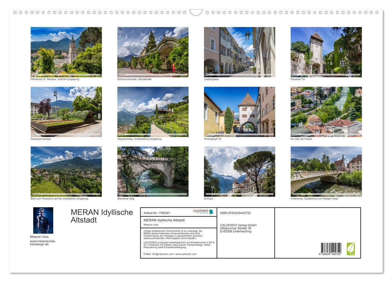 Bild: 9783435445752 | MERAN Idyllische Altstadt (Wandkalender 2025 DIN A2 quer), CALVENDO...