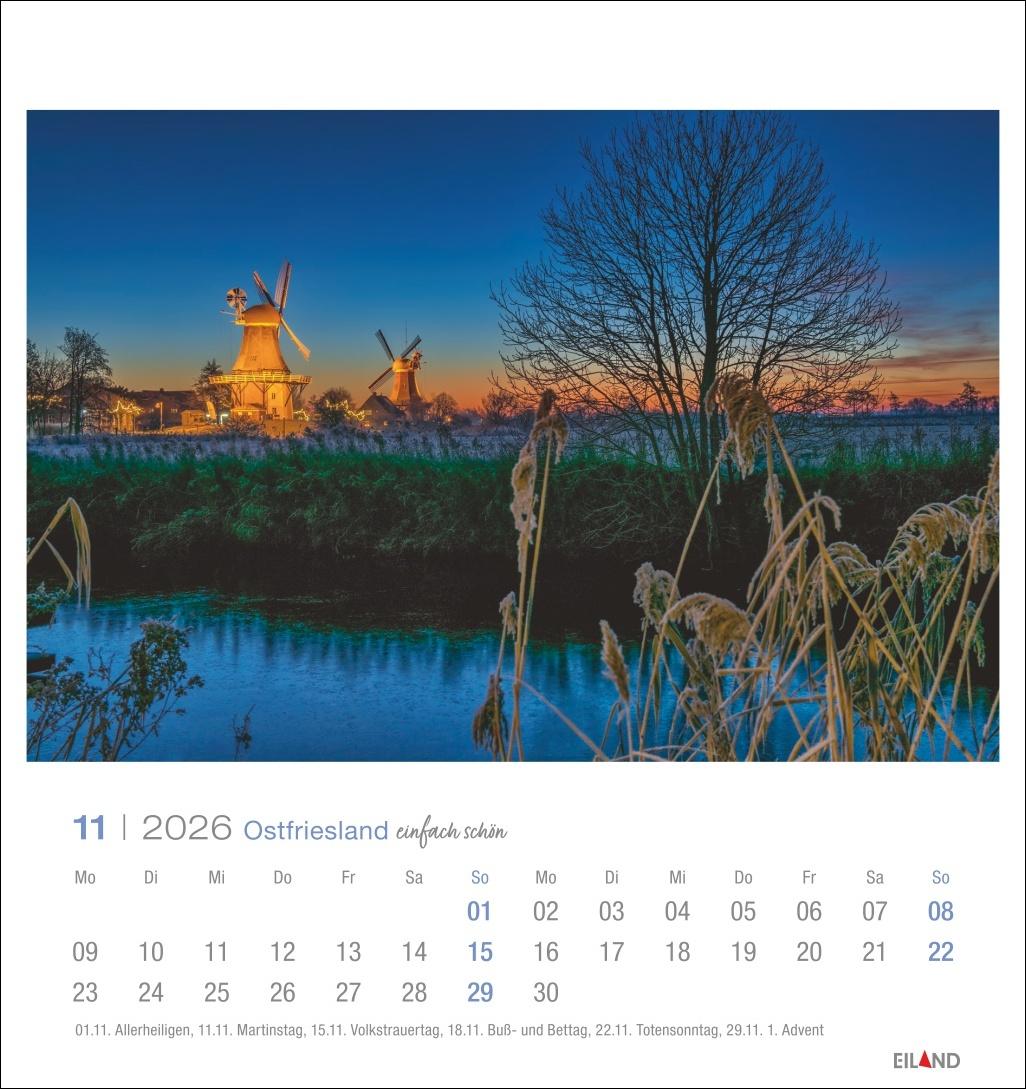 Bild: 9783964024091 | Ostfriesland Postkartenkalender 2026 - einfach schön | Eiland | 13 S.