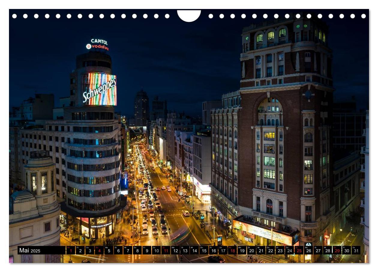 Bild: 9783435517800 | Madrid bei Nacht (Wandkalender 2025 DIN A4 quer), CALVENDO...