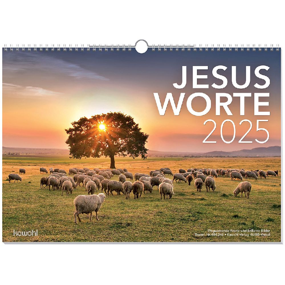 Cover: 9783754804650 | Jesus Worte 2025 | Wegweisende Worte und brillante Bilder | Kalender