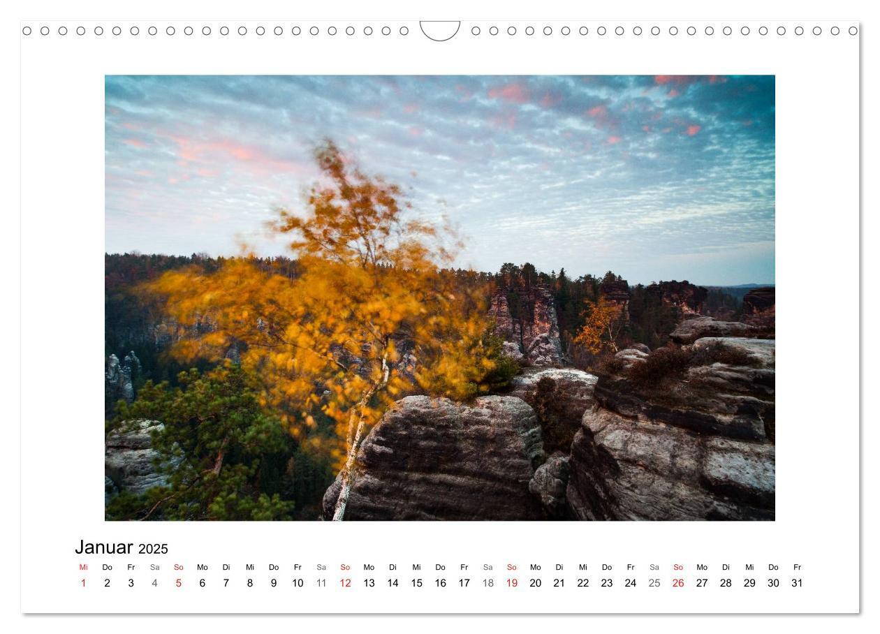 Bild: 9783435840823 | Bastei - Sächsische Schweiz (Wandkalender 2025 DIN A3 quer),...