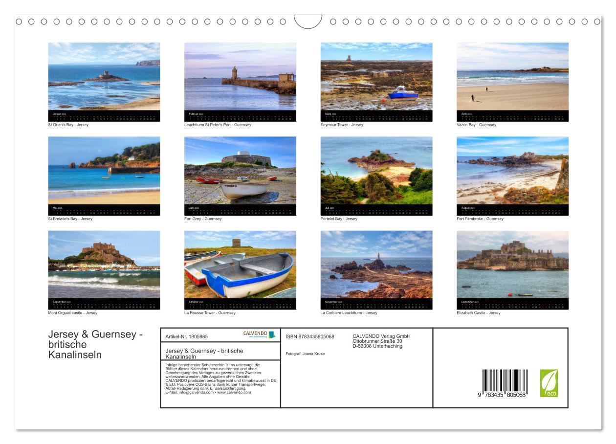 Bild: 9783435805068 | Jersey &amp; Guernsey - britische Kanalinseln (Wandkalender 2025 DIN A3...