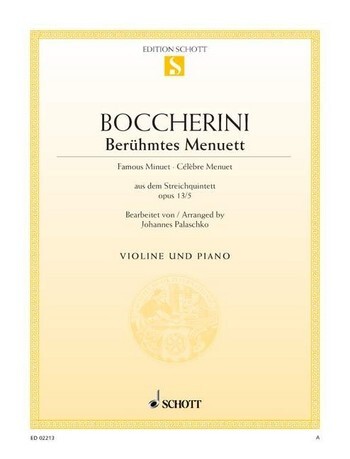 Cover: 9790001087995 | Menuet Op.13/5 | Luigi Boccherini | Buch | Schott Music