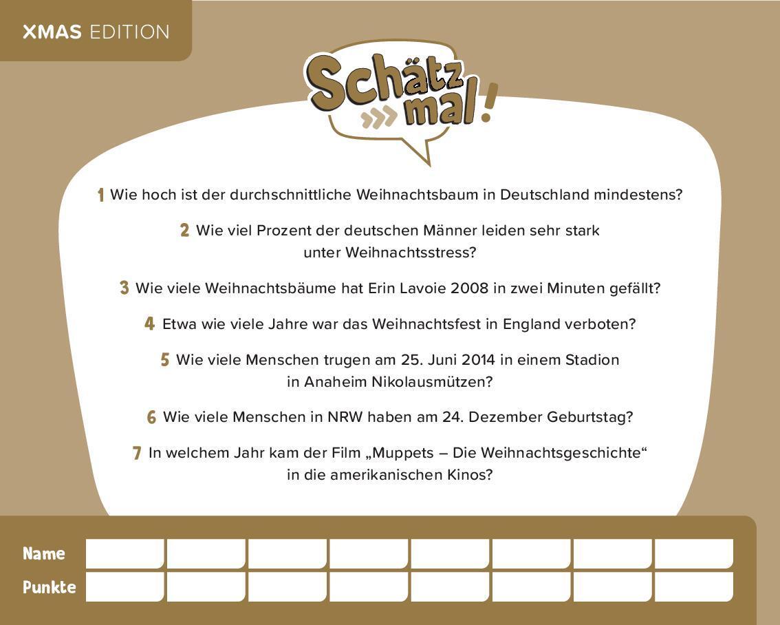 Bild: 9783989760264 | Schätz mal! Xmas Edition | Taschenbuch | 64 S. | Deutsch | 2024