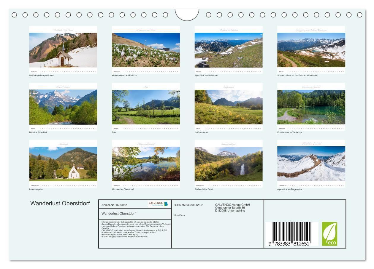 Bild: 9783383812651 | Wanderlust Oberstdorf (Wandkalender 2025 DIN A4 quer), CALVENDO...