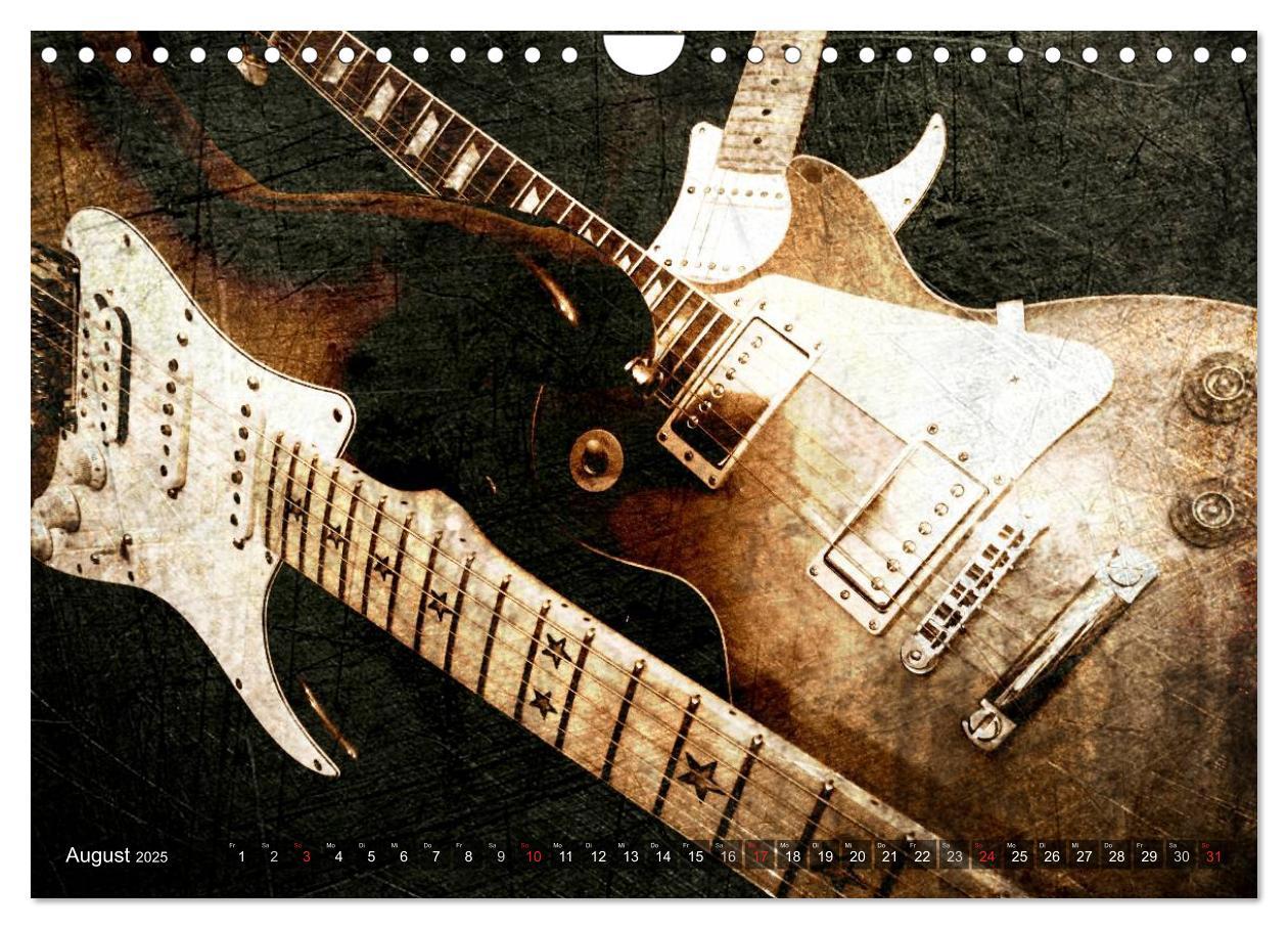 Bild: 9783435728572 | GITARREN Vintage Art (Wandkalender 2025 DIN A4 quer), CALVENDO...