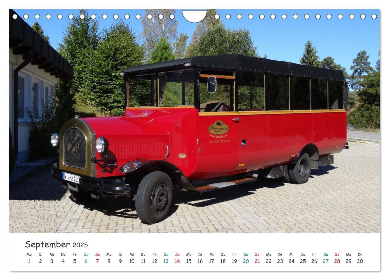 Bild: 9783435095001 | Omnibusse von heute und früher (Wandkalender 2025 DIN A4 quer),...