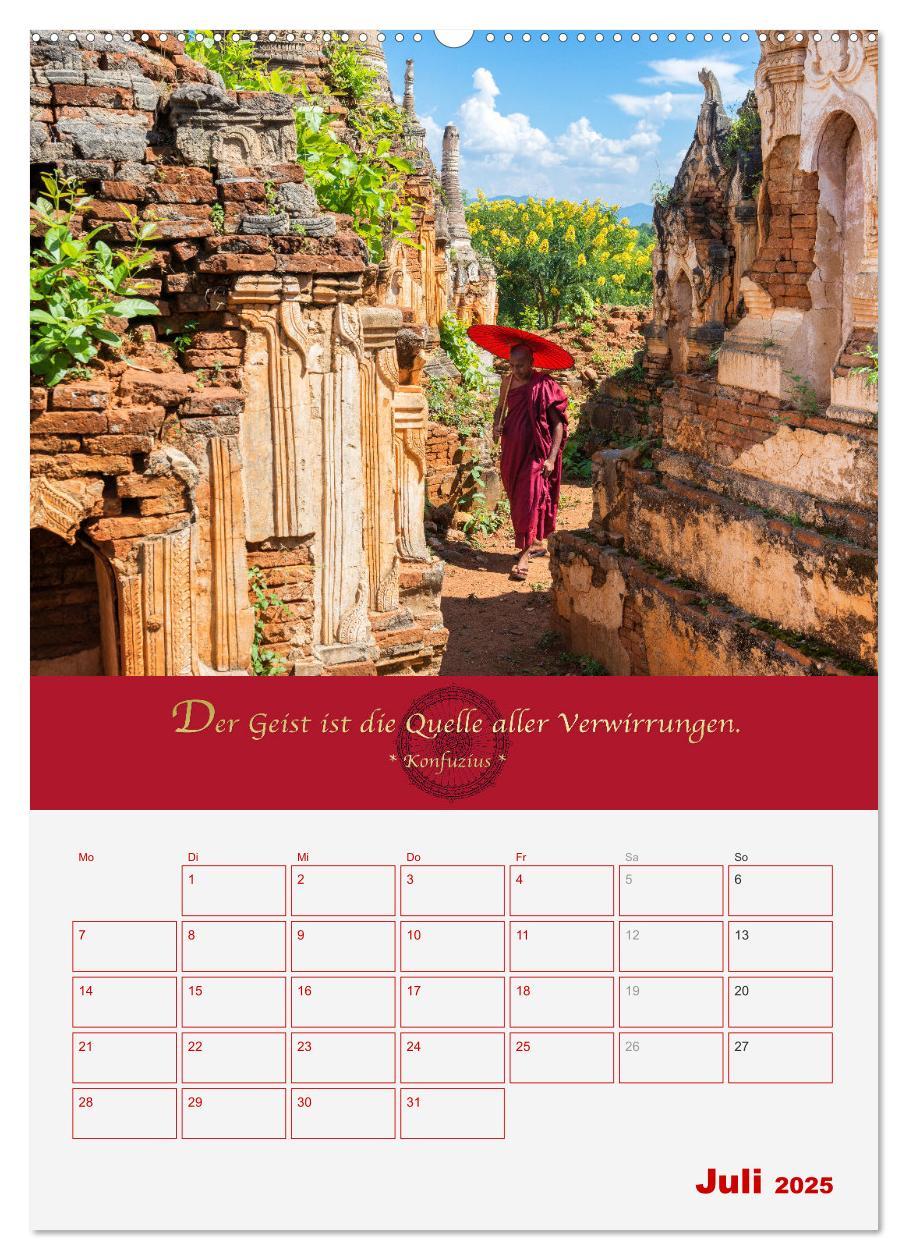 Bild: 9783435926480 | Buddhistische Weisheiten - DER ROTE SCHIRM (Wandkalender 2025 DIN...