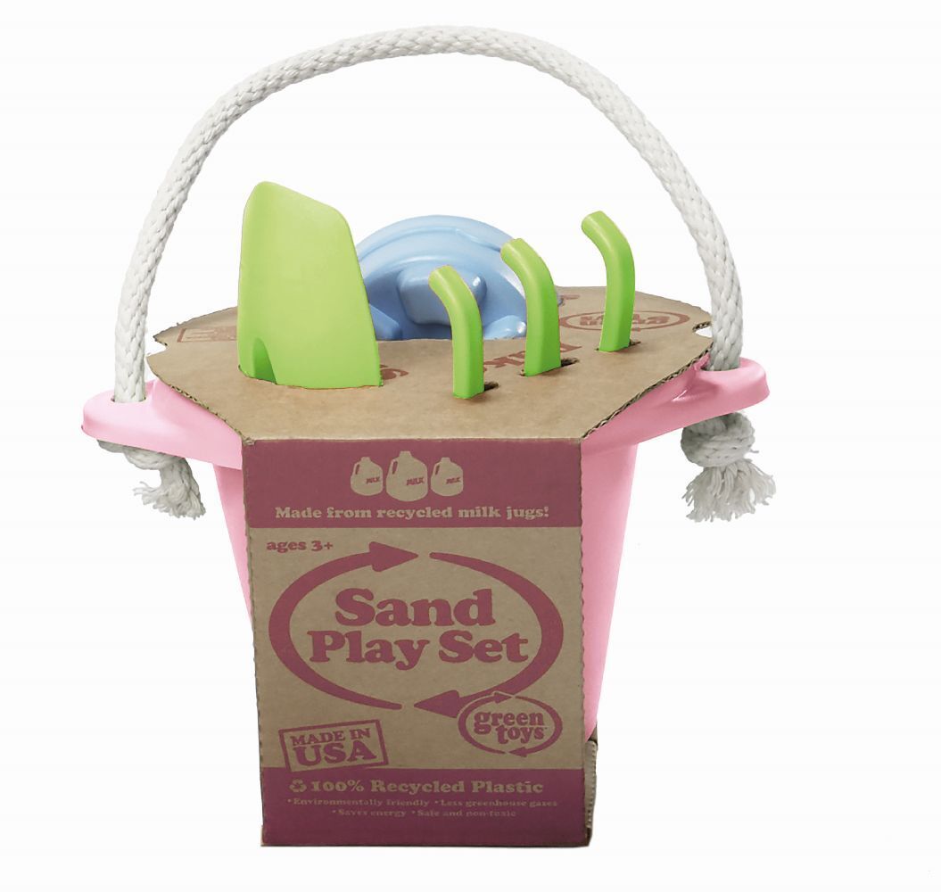 Bild: 816409010232 | GREENTOYS - Sandspielzeug mit rosa Eimer 4 Teile | Green Toys Inc