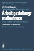 Cover: 9783642954382 | Psychologische Bewertung von Arbeitsgestaltungsmaßnahmen | Hacker