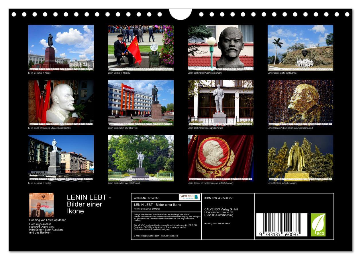 Bild: 9783435590087 | LENIN LEBT - Bilder einer Ikone (Wandkalender 2025 DIN A4 quer),...