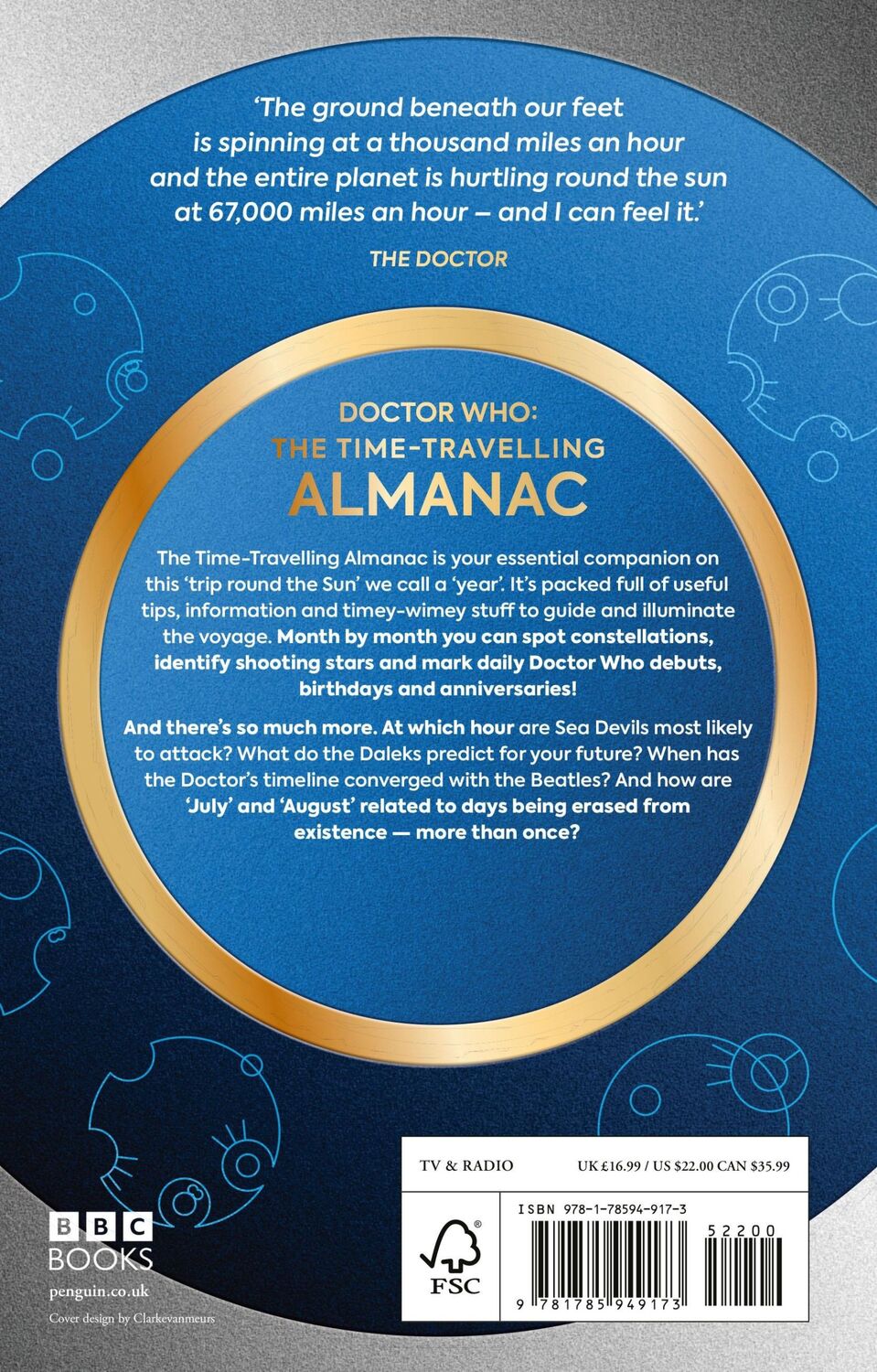 Rückseite: 9781785949173 | Doctor Who: The Time-Travelling Almanac | Simon Guerrier | Buch | 2024