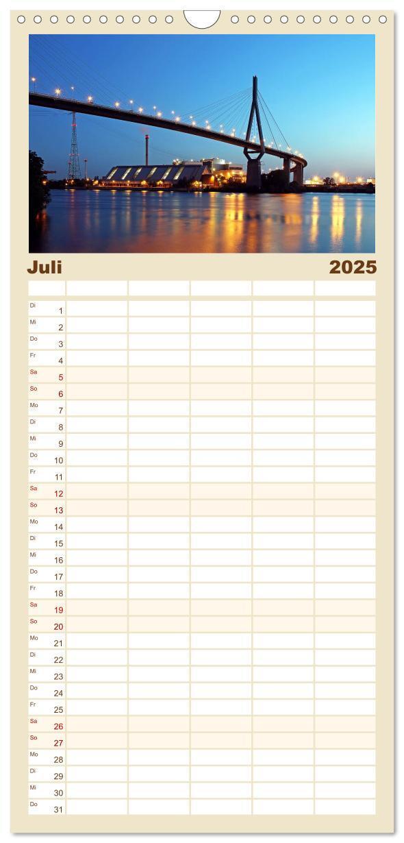 Bild: 9783457113516 | Familienplaner 2025 - Hamburg mit 5 Spalten (Wandkalender, 21 x 45...