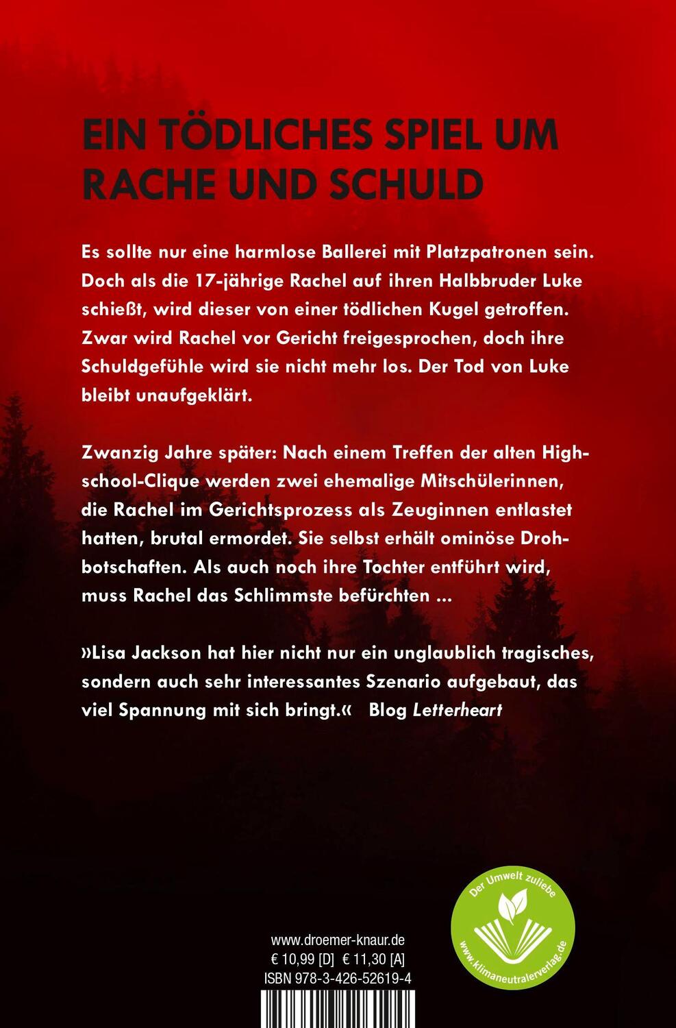 Rückseite: 9783426526194 | Paranoid | Thriller | Lisa Jackson | Taschenbuch | 576 S. | Deutsch