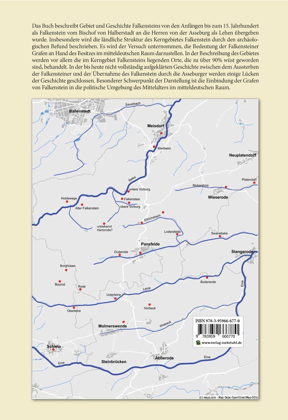 Rückseite: 9783959666770 | Gebiet und Geschichte Falkenstein/Harz im Mittelalter | Münnich Udo