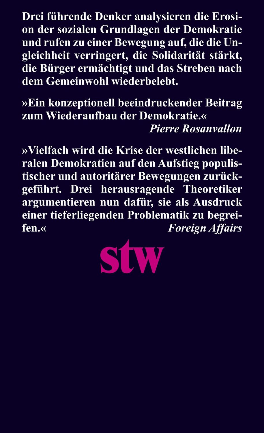 Rückseite: 9783518300190 | Zerfallserscheinungen der Demokratie | Craig Calhoun (u. a.) | Buch