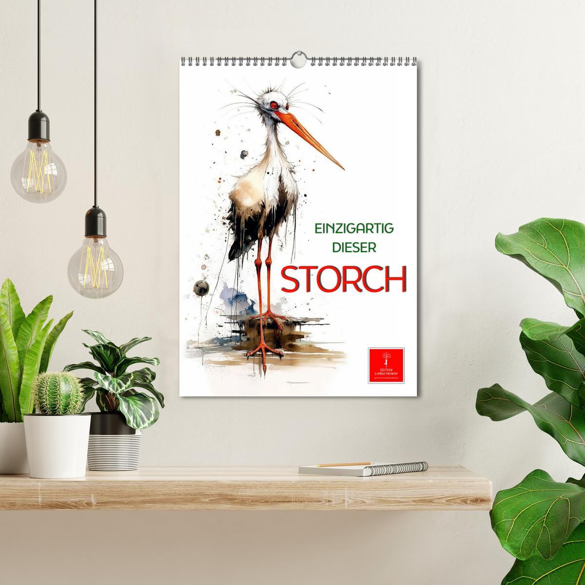 Bild: 9783435871261 | Einzigartig - dieser Storch (Wandkalender 2025 DIN A3 hoch),...