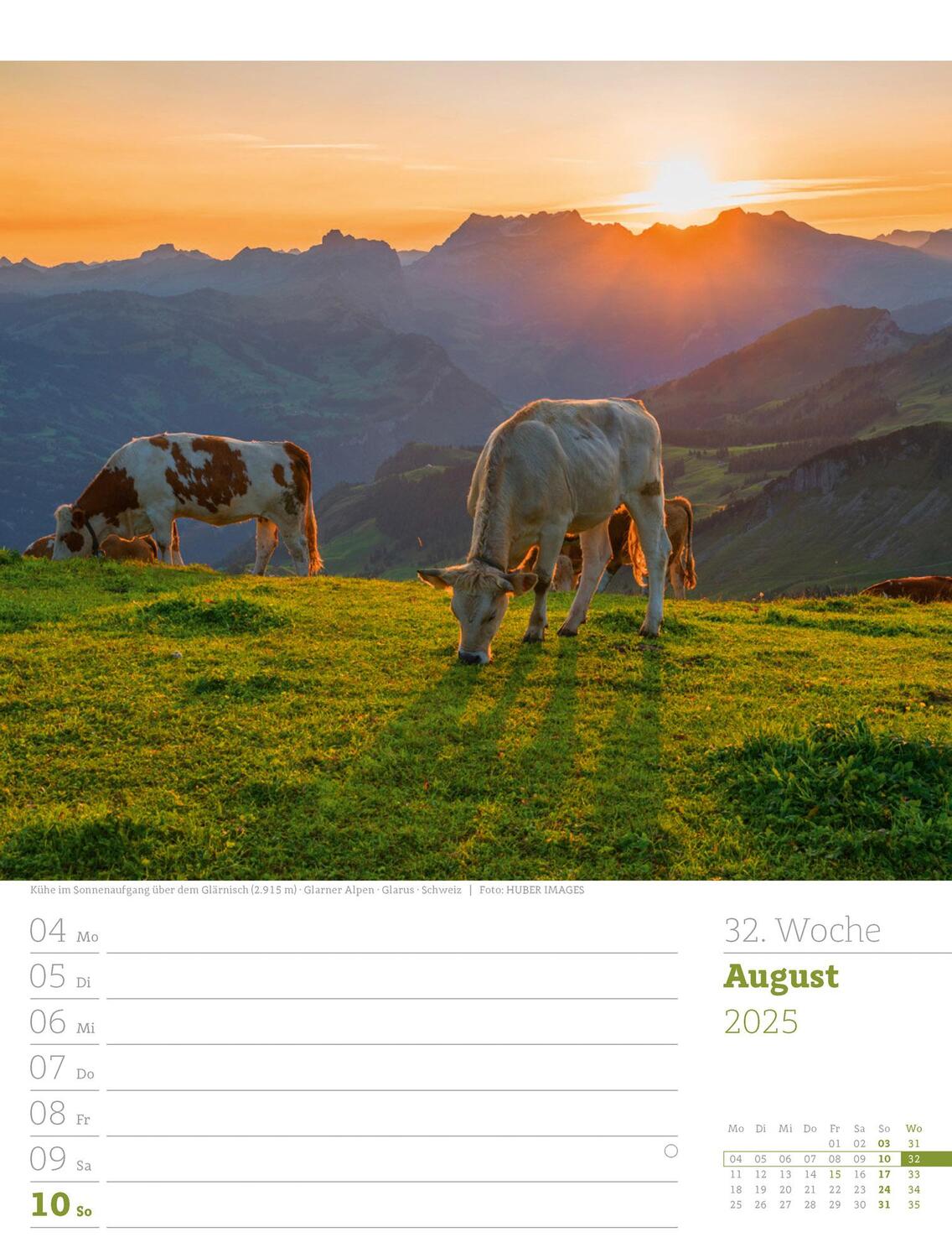 Bild: 9783838435022 | Faszination Alpenwelt - Wochenplaner Kalender 2025 | Kunstverlag