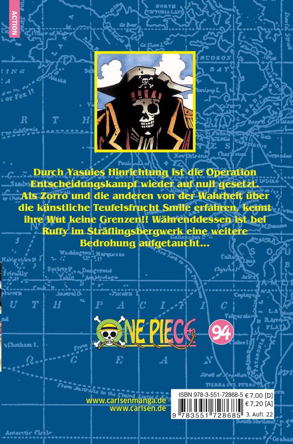 Rückseite: 9783551728685 | One Piece 94 | Piraten, Abenteuer und der größte Schatz der Welt!