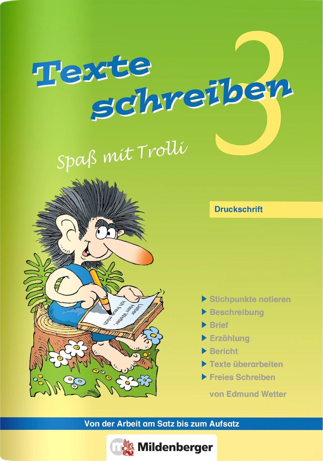 Cover: 9783619345403 | Texte schreiben - Spaß mit Trolli 3 | Druckschrift | Edmund Wetter