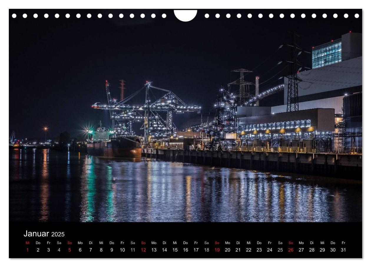 Bild: 9783435646708 | Der Hafen Hamburg bei Tag und Nacht (Wandkalender 2025 DIN A4...