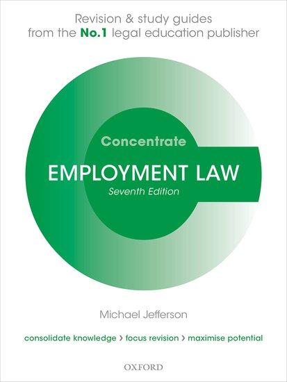 Cover: 9780198871323 | Employment Law Concentrate | Law Revision and Study Guide | Jefferson