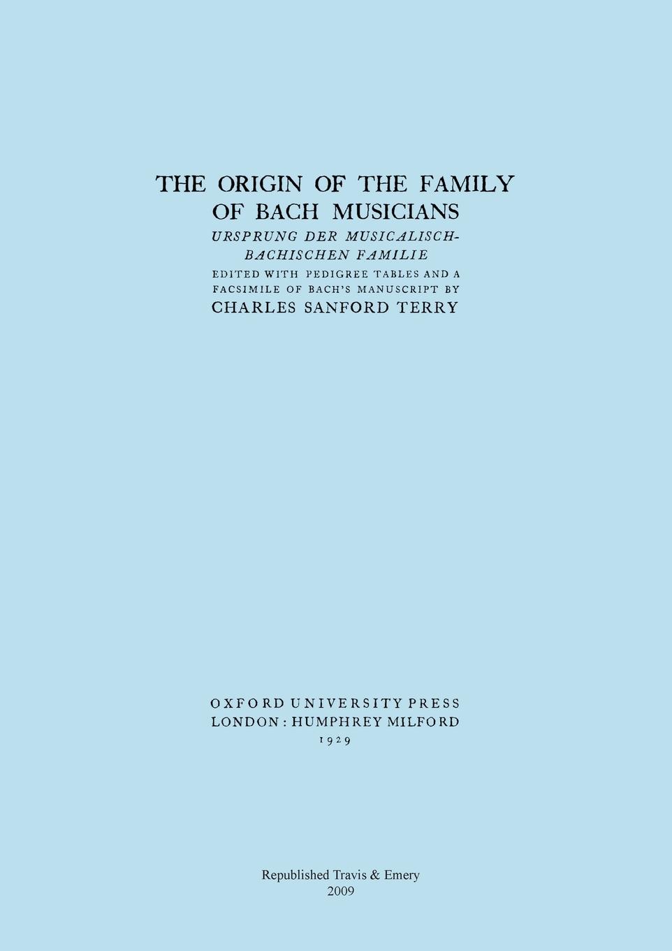 Cover: 9781906857226 | The Origin of the Family of Bach Musicians. Ursprung der...