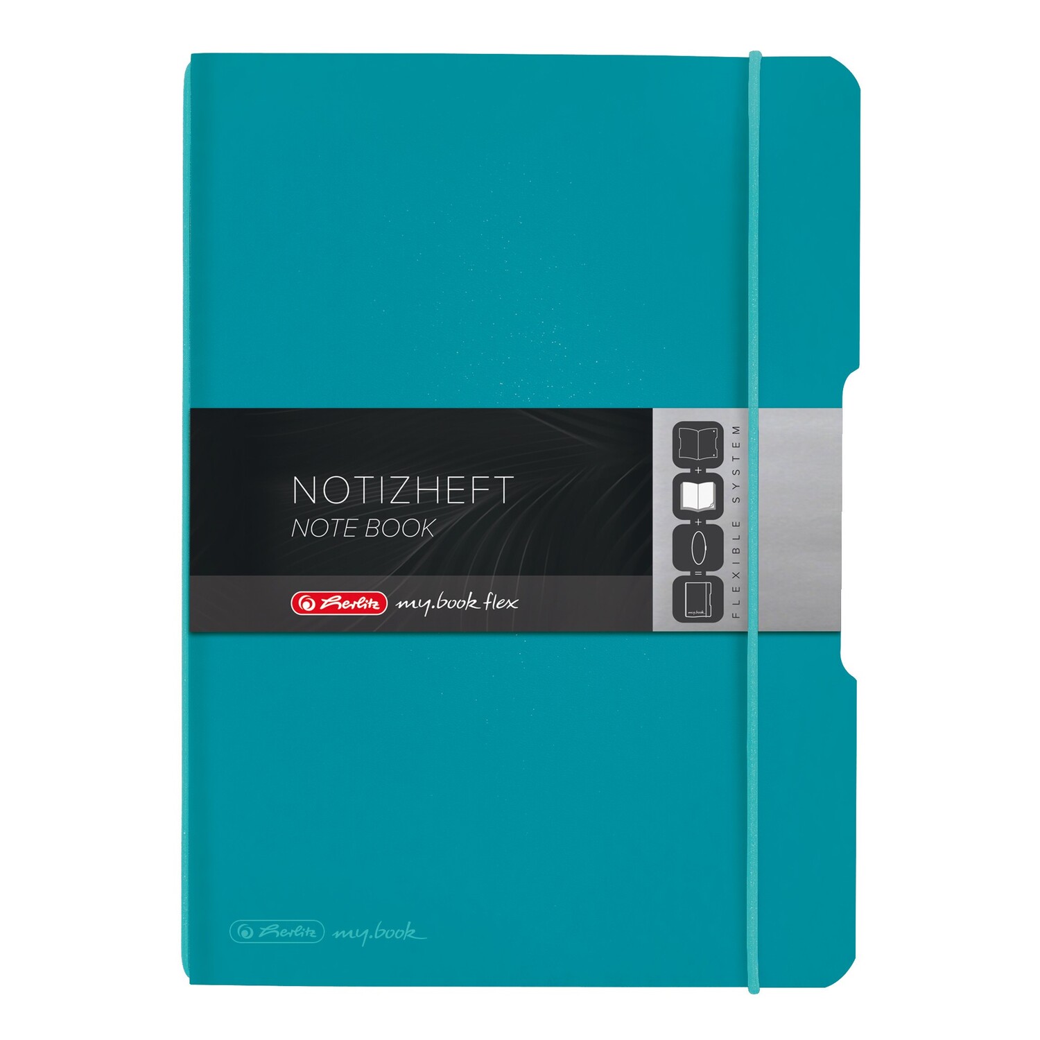 Cover: 4008110562681 | Herlitz Notizheft flex A5 40 Blatt kariert caribbean turquoise | 2020