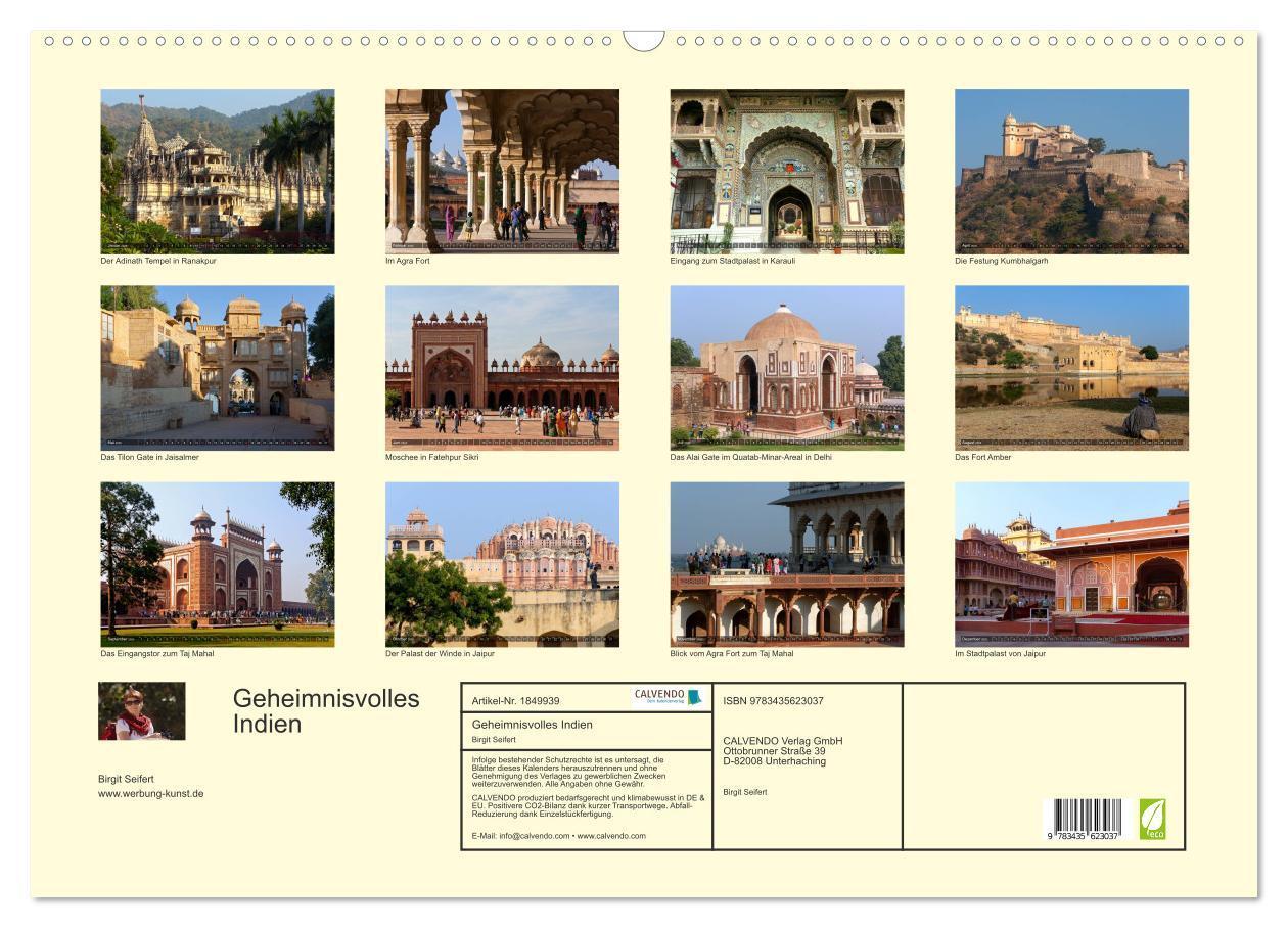 Bild: 9783435623037 | Geheimnisvolles Indien (Wandkalender 2025 DIN A2 quer), CALVENDO...