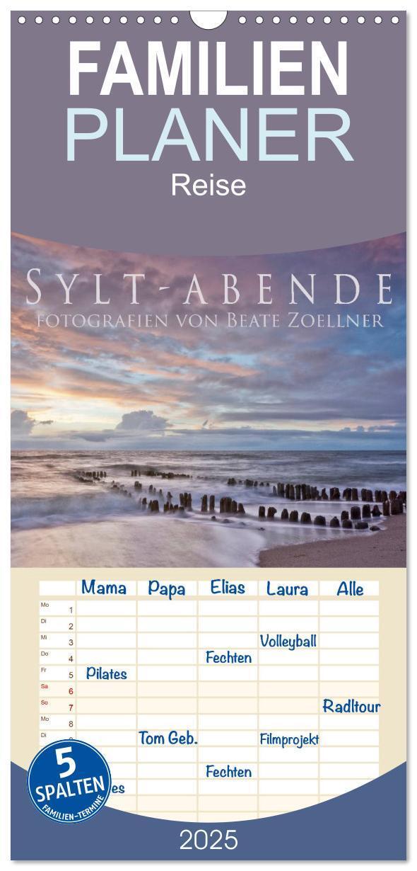 Cover: 9783457111710 | Familienplaner 2025 - Sylt-Abende - Fotografien von Beate Zoellner...