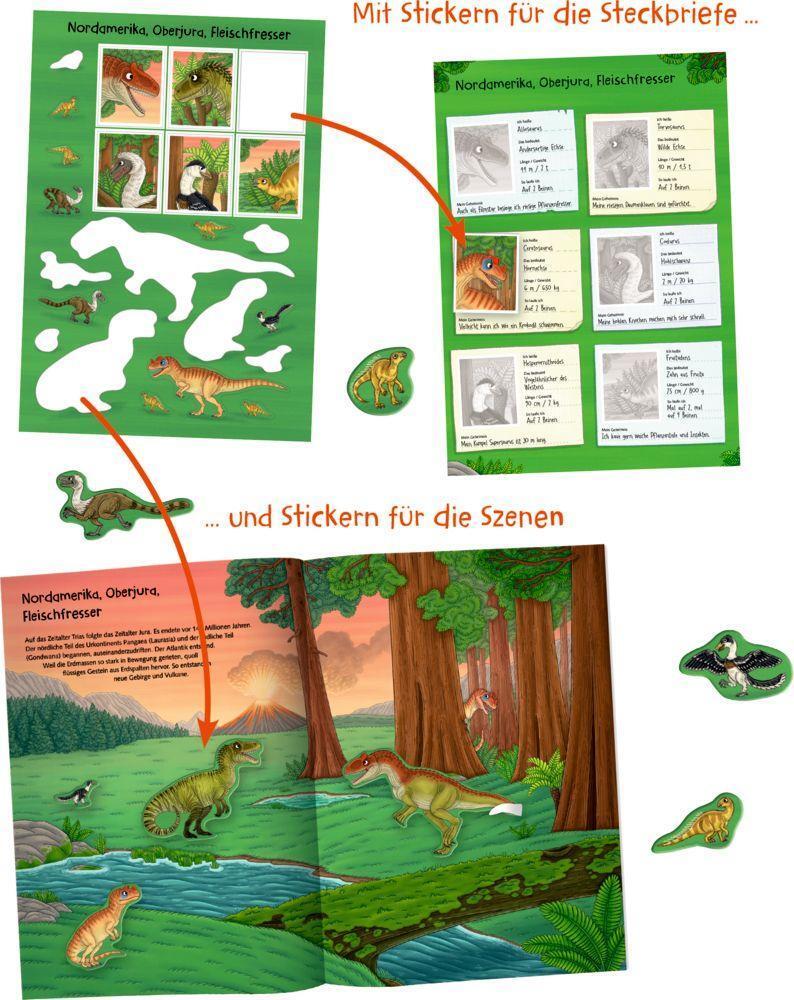 Bild: 9783649638308 | Natur-Stickerwelt - Dinosaurier &amp; Co. | Ruby Anna Warnecke | Broschüre