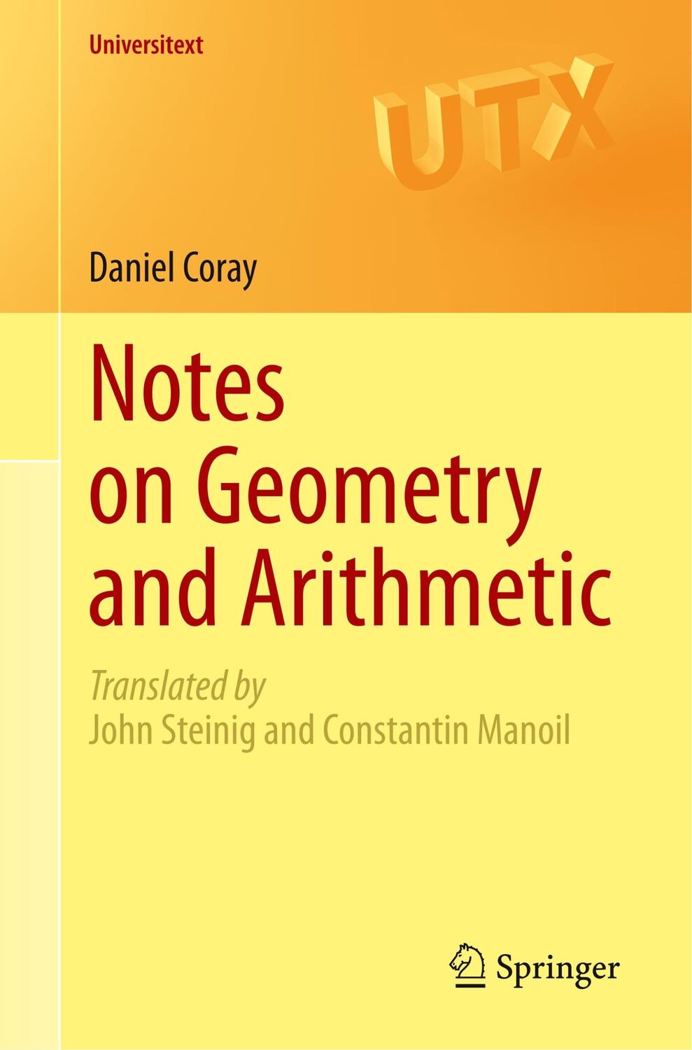 Cover: 9783030437800 | Notes on Geometry and Arithmetic | Daniel Coray | Taschenbuch | xii