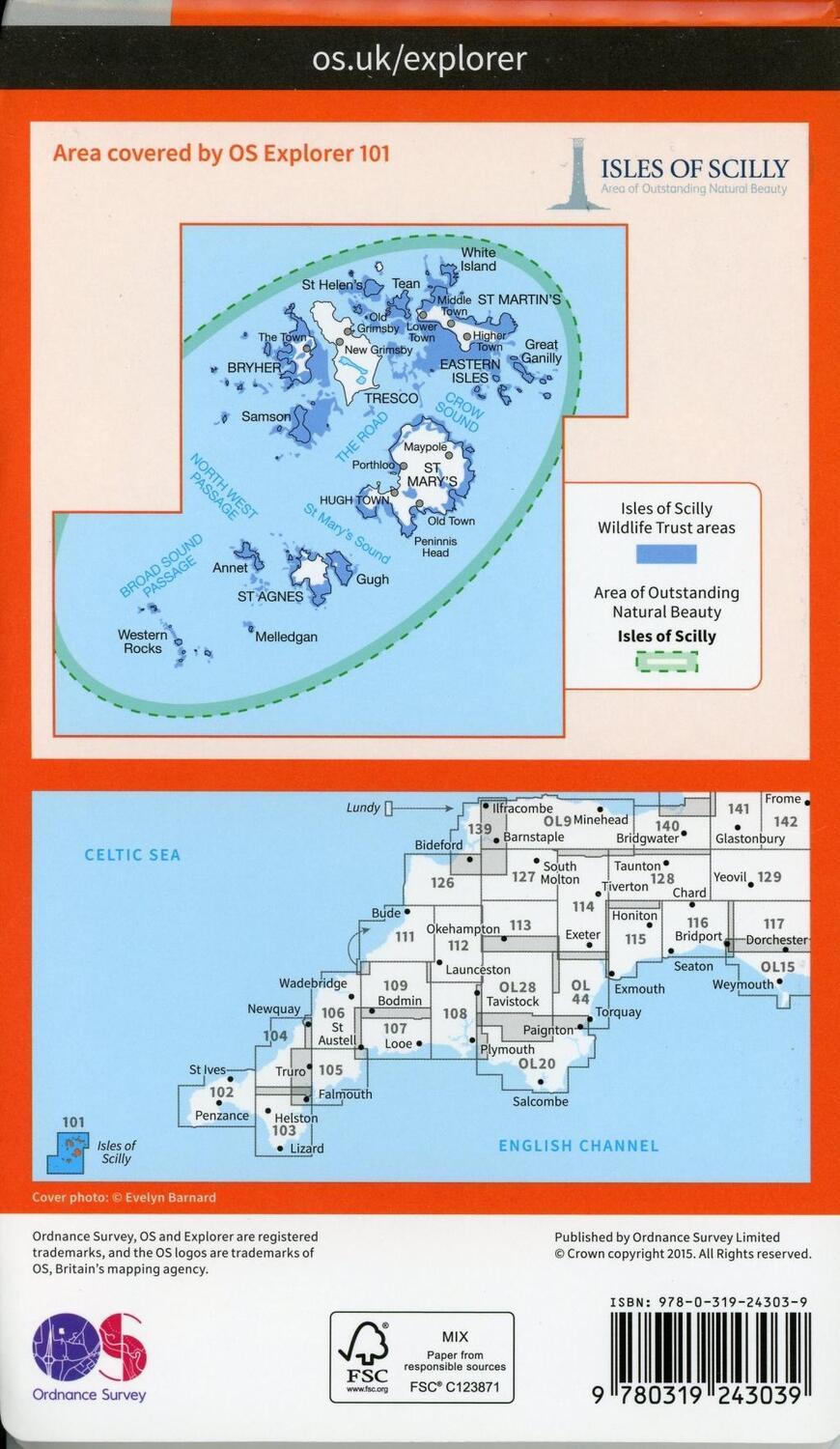 Bild: 9780319243039 | Isles of Scilly | Ordnance Survey | (Land-)Karte | Karte/Landkarte